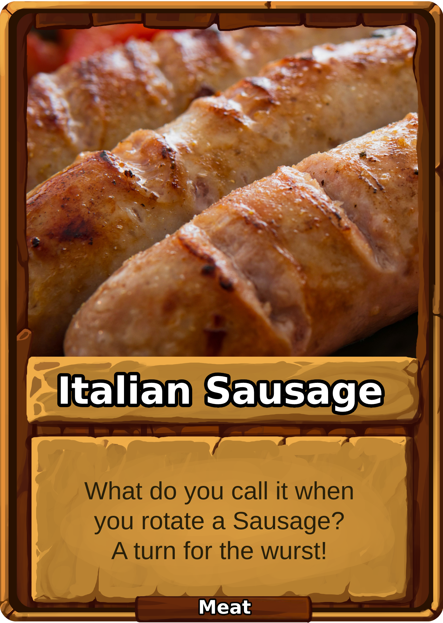 Italian Sausage Card Image