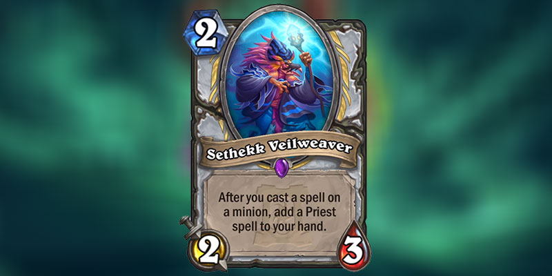 Sethekk Veilweaver is a new Priest Card Revealed for Hearthstone's Ashes of Outland Expansion