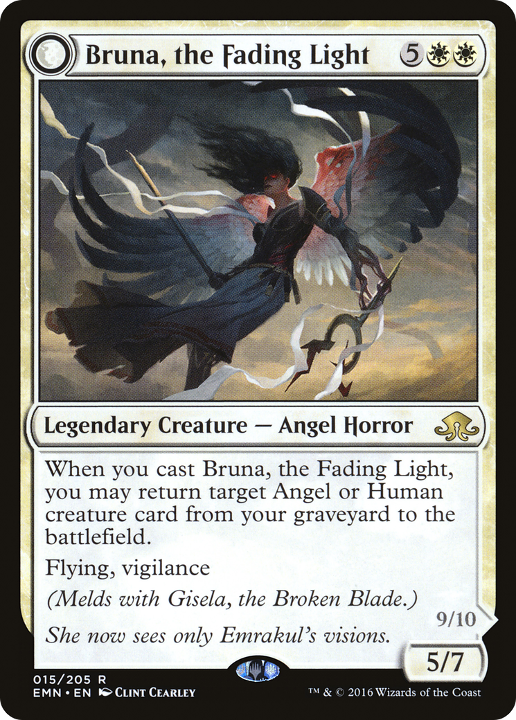 Bruna, the Fading Light // Brisela, Voice of Nightmares Card Image