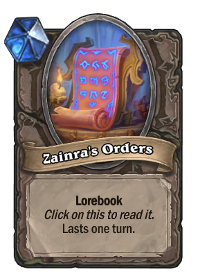 Zainra's Orders Card Image