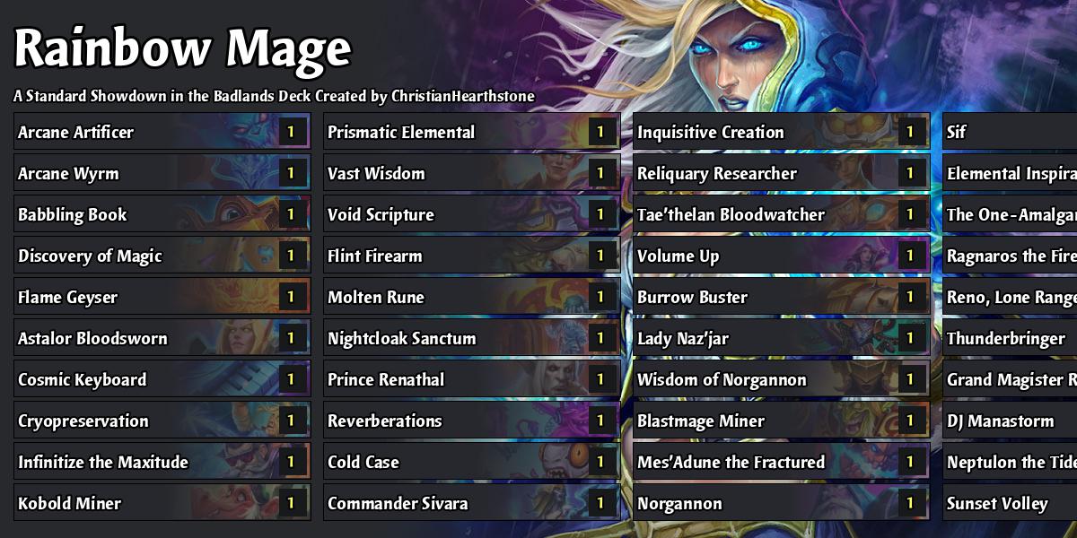 Hearthstone Showdown in the Badlands decks and deck codes