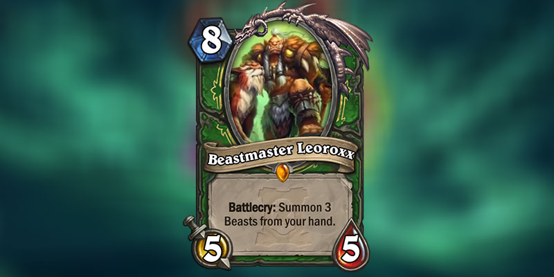 Beastmaster Leoroxx is a new Hunter Card Revealed for Hearthstone's Ashes of Outland Expansion