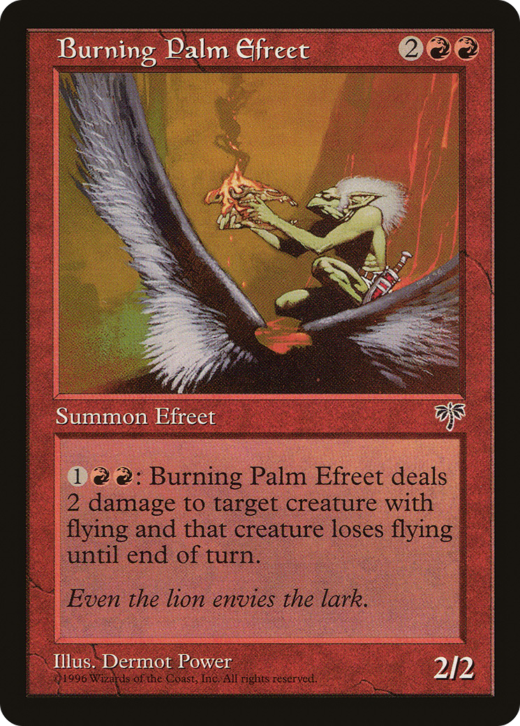 Burning Palm Efreet Card Image