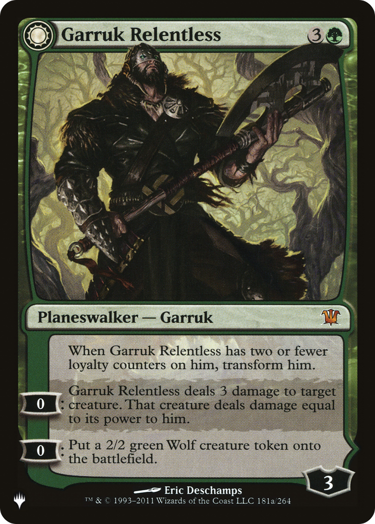 Garruk Relentless // Garruk, the Veil-Cursed Card Image