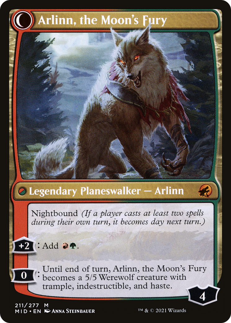 Arlinn, the Pack's Hope // Arlinn, the Moon's Fury Card Image