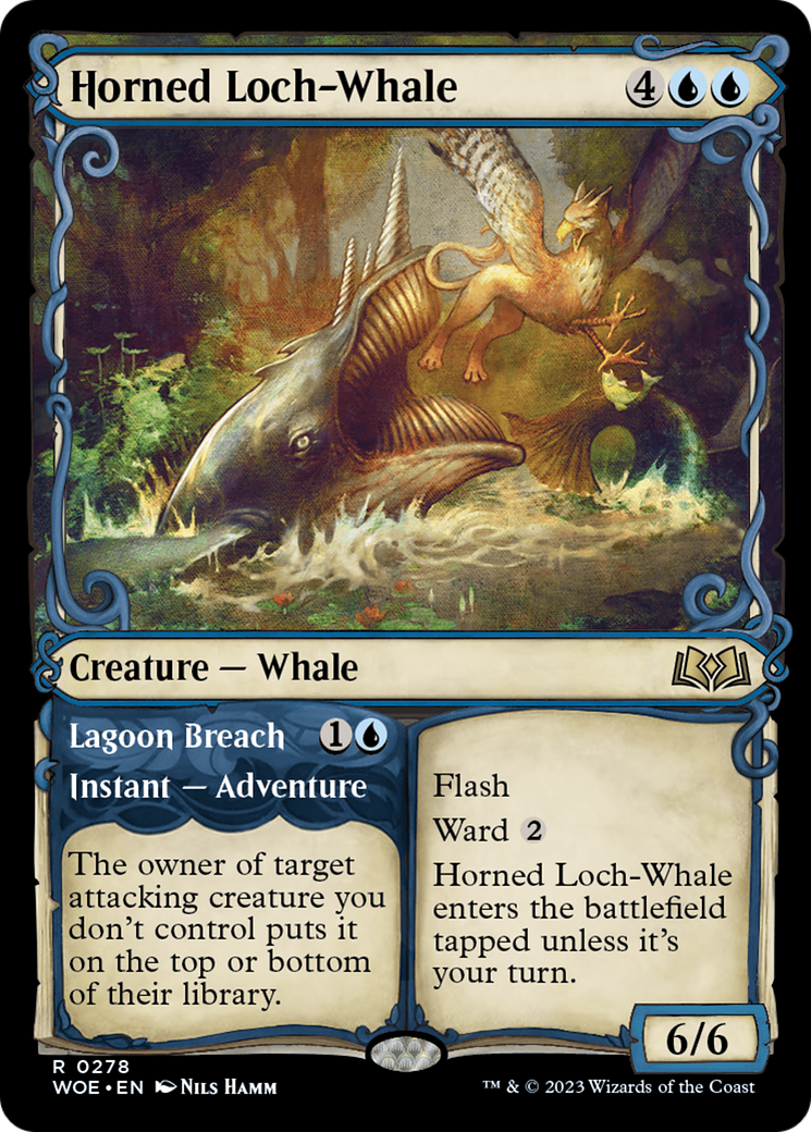 Horned Loch-Whale // Lagoon Breach Card Image