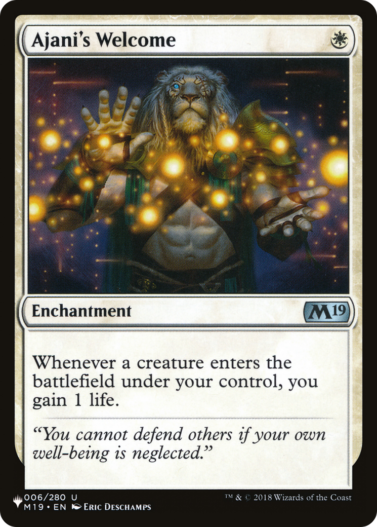 Ajani's Welcome Card Image