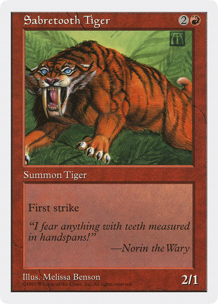 Sabretooth Tiger Card Image