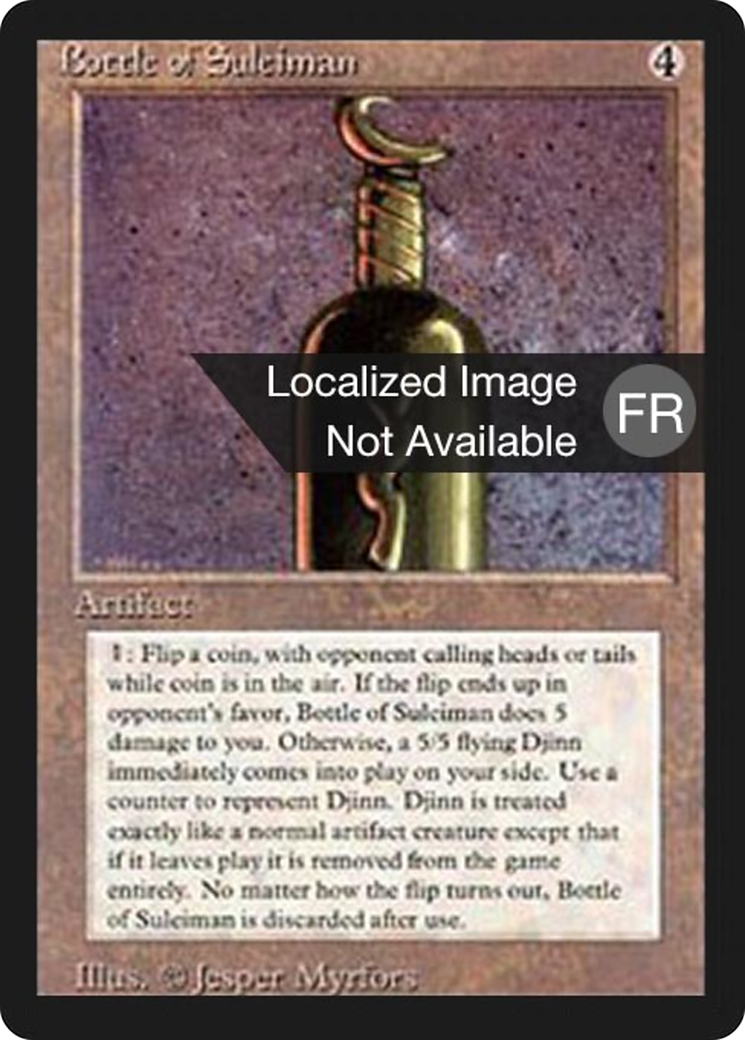 Bottle of Suleiman Card Image