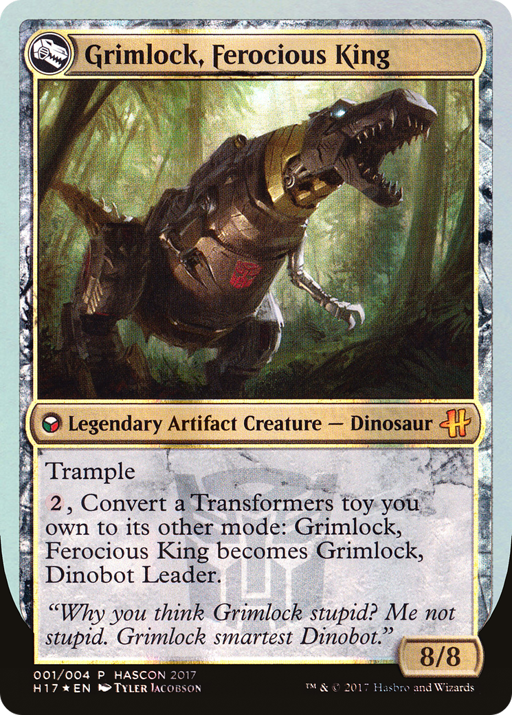 Grimlock, Dinobot Leader // Grimlock, Ferocious King Card Image