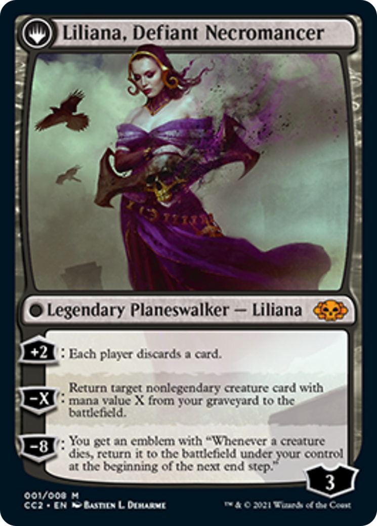Liliana, Heretical Healer // Liliana, Defiant Necromancer Card Image