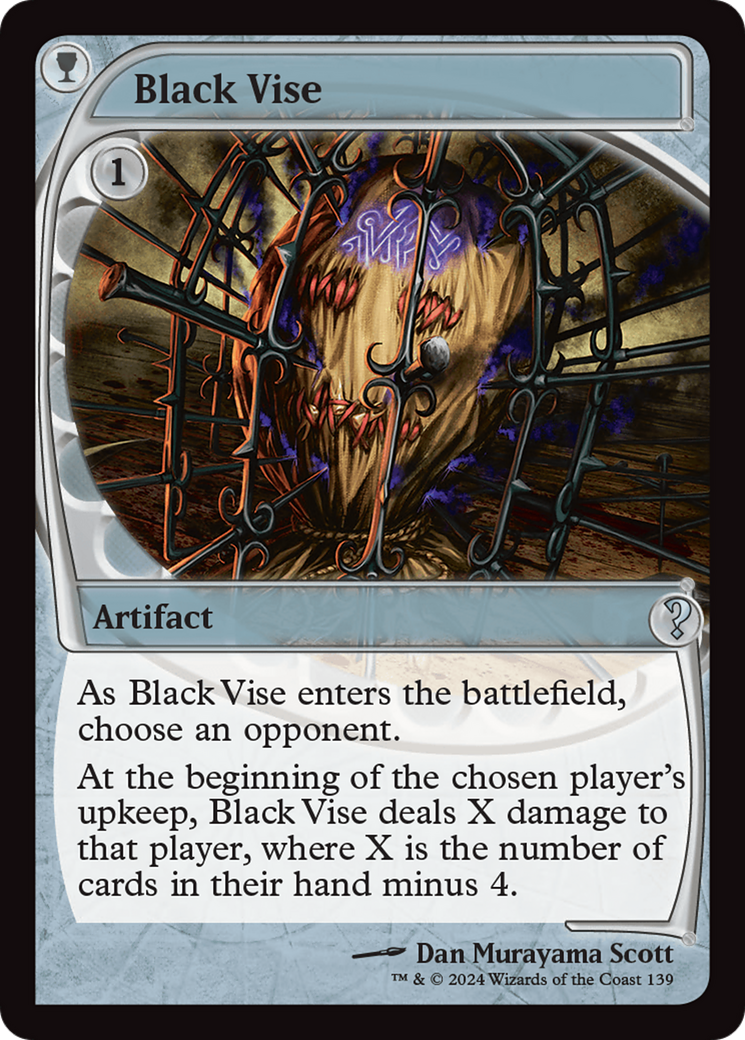 Black Vise Card Image