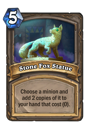 Stone Fox Statue Card Image