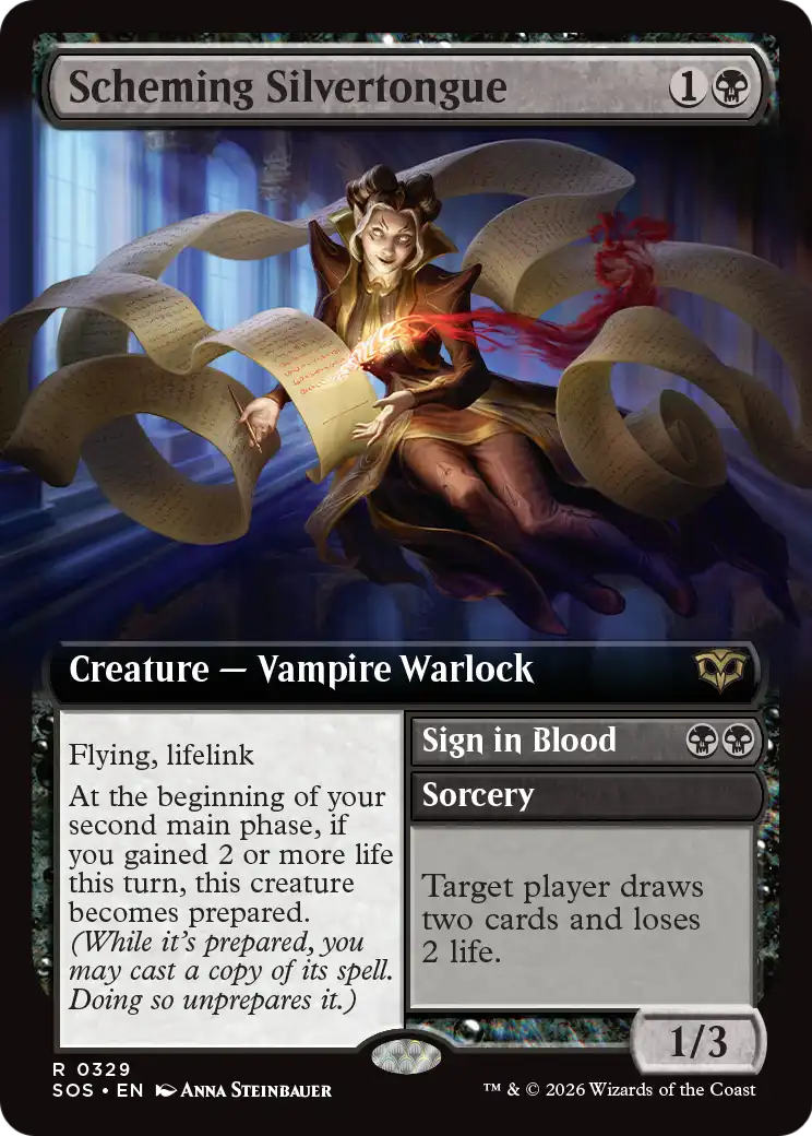 Sign in Blood Magic: The Gathering card