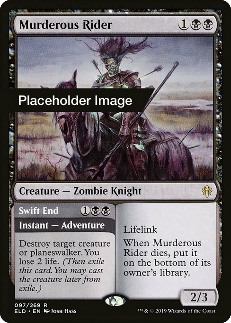 Murderous Rider // Swift End Card Image