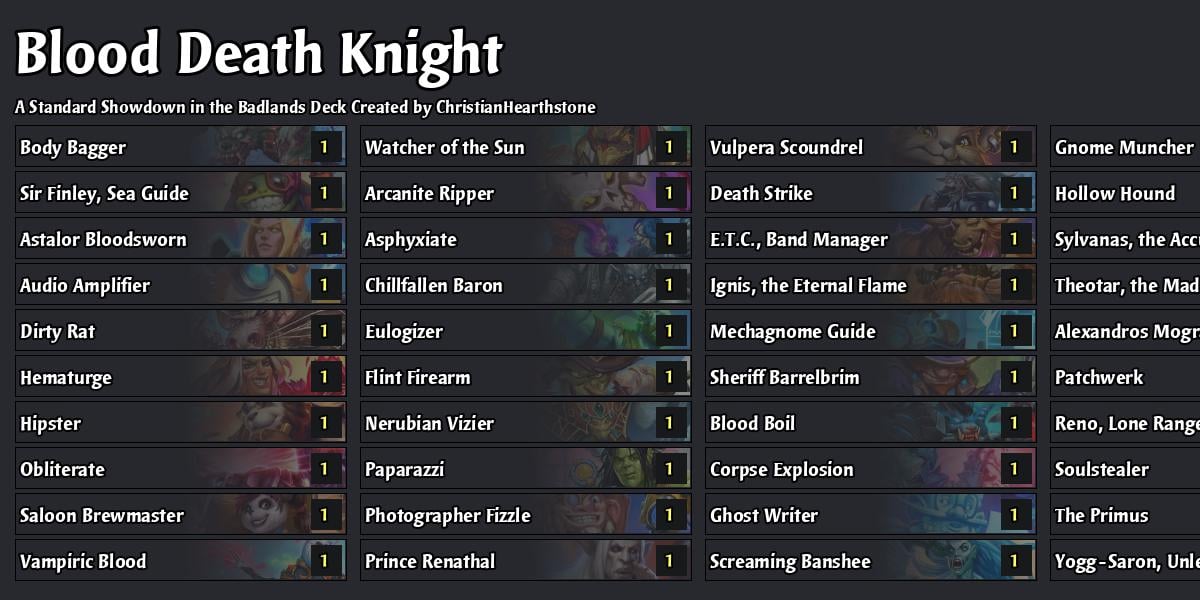 Reno Blood DK 2.0 Had a 94HP Crazy Game! Must Fun DK Deck At Showdown in  the Badlands