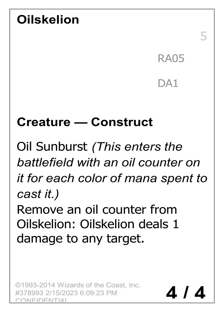 Oilskelion Card Image