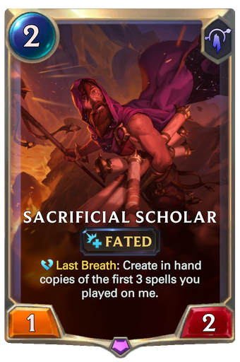 Sacrificial Scholar Card Image