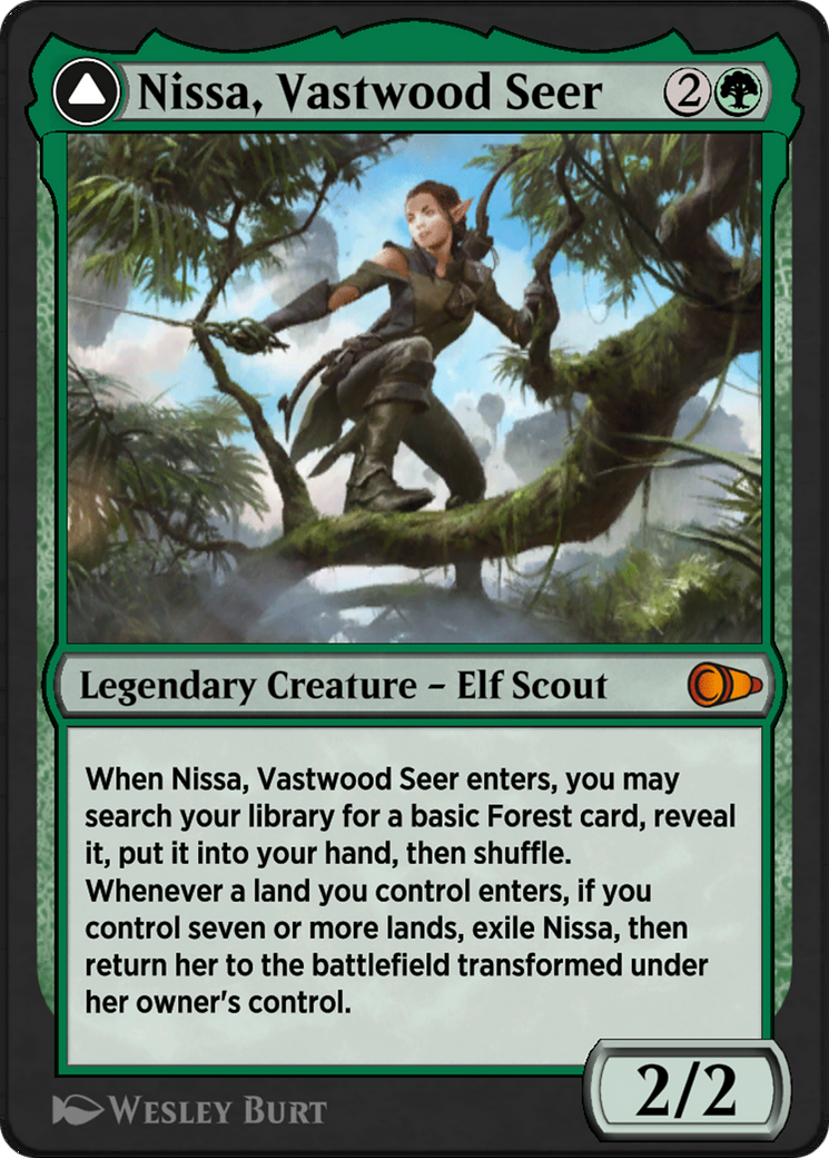 Nissa, Vastwood Seer // Nissa, Sage Animist Card Image