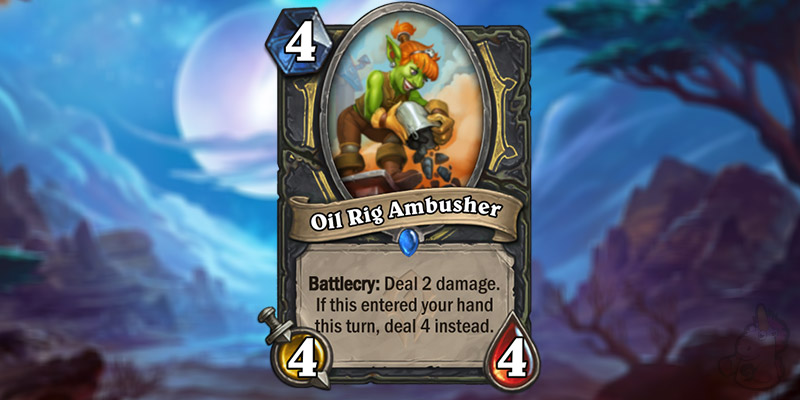 GameSpark Reveals a New Forged in the Barrens Rogue Card - Oil Rig Ambusher