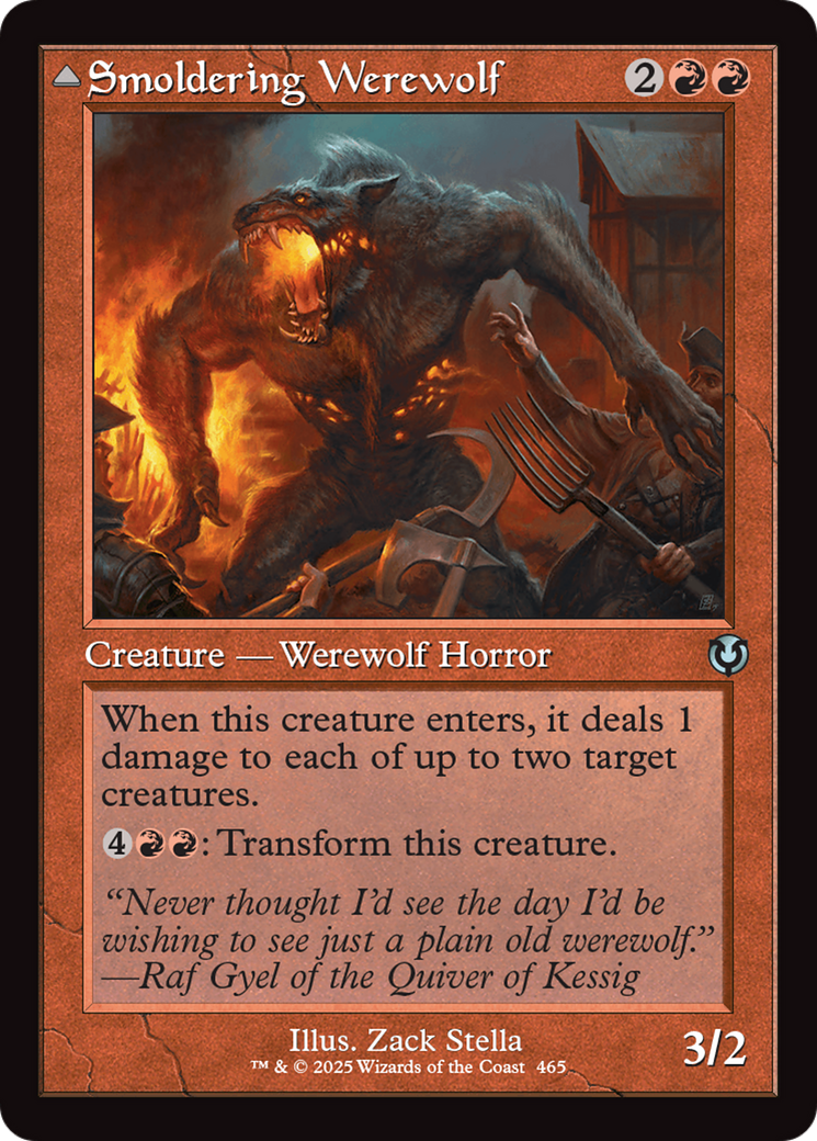 Smoldering Werewolf // Erupting Dreadwolf Card Image