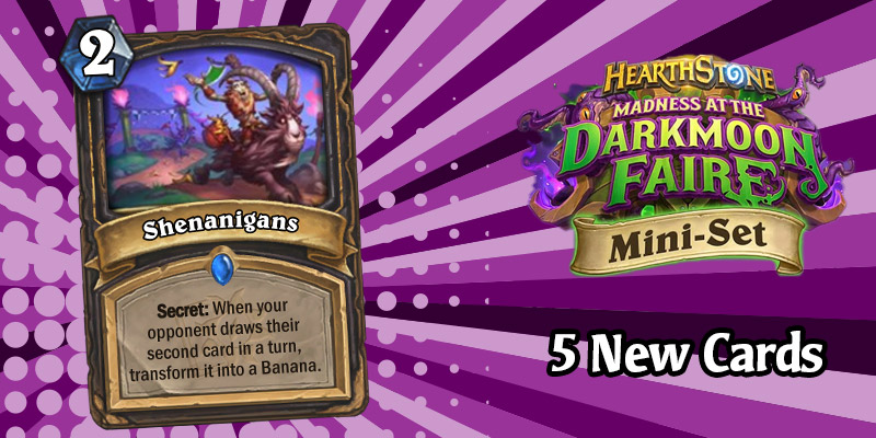5 More Darkmoon Faire Mini Set Card Reveals - Rogue Secrets, Hunter Beasts, Warrior Weapon, and Holy-rific Rally!