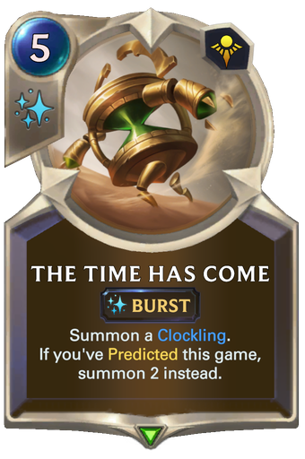 The Time Has Come Card Image