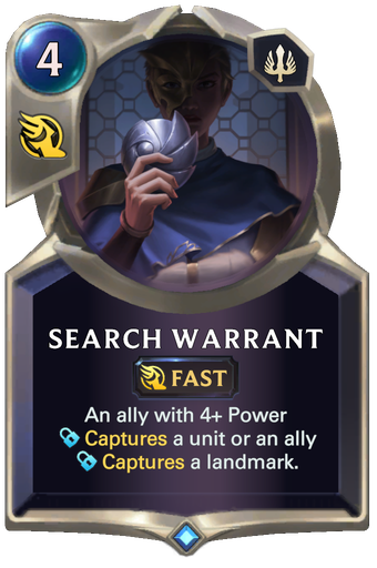 Search Warrant Card Image