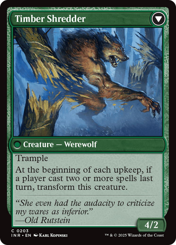 Hinterland Logger // Timber Shredder Card Image