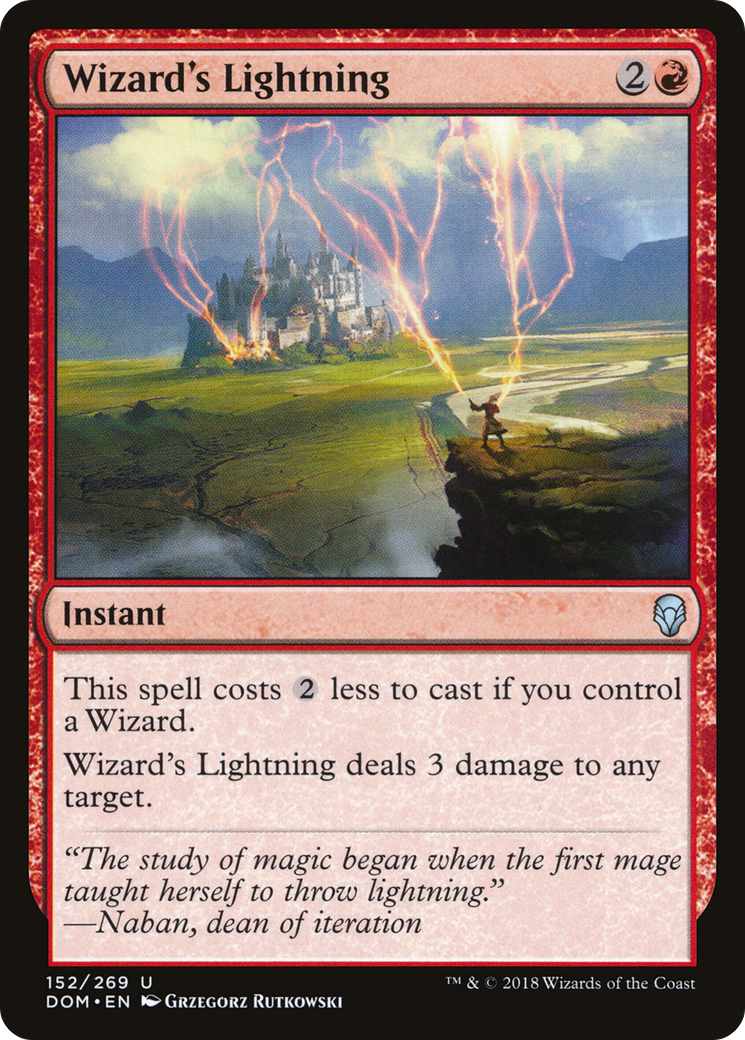 Wizard's Lightning Card Image