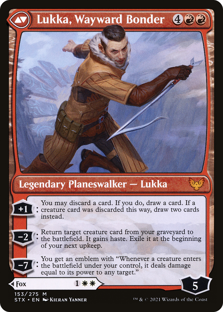 Mila, Crafty Companion // Lukka, Wayward Bonder Card Image