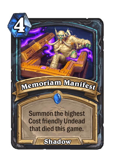 New Death Knight Spell - Memoriam Manifest