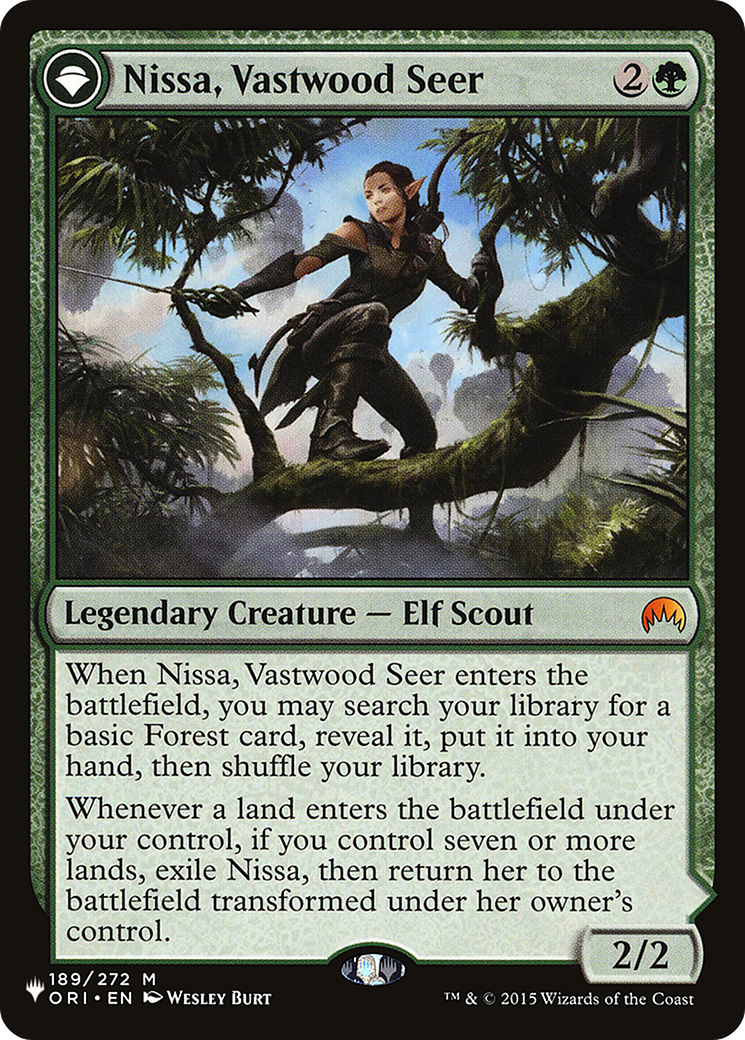 Nissa, Vastwood Seer // Nissa, Sage Animist Card Image