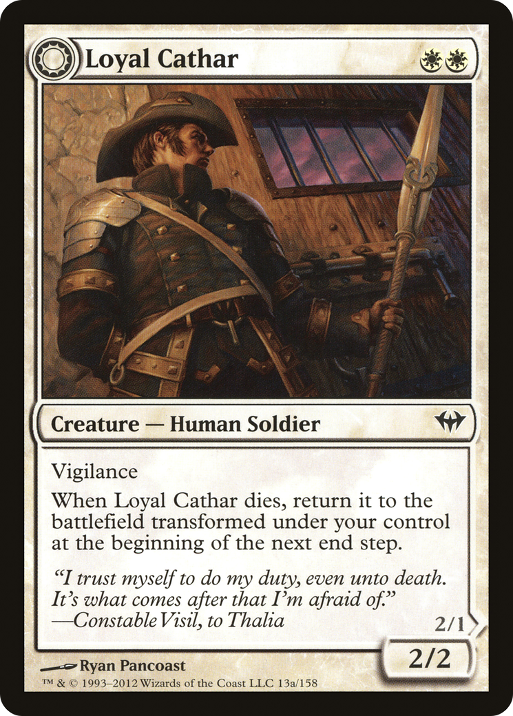 Loyal Cathar // Unhallowed Cathar Card Image