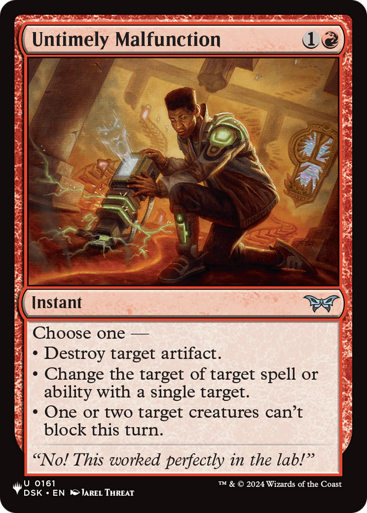 Untimely Malfunction Card Image