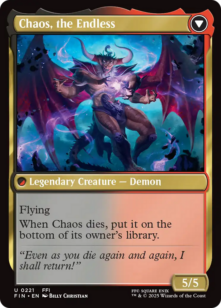 Garland, Knight of Cornelia // Chaos, the Endless Card Image