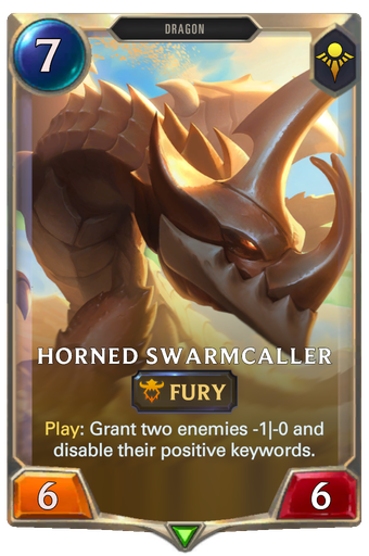 Horned Swarmcaller Card Image