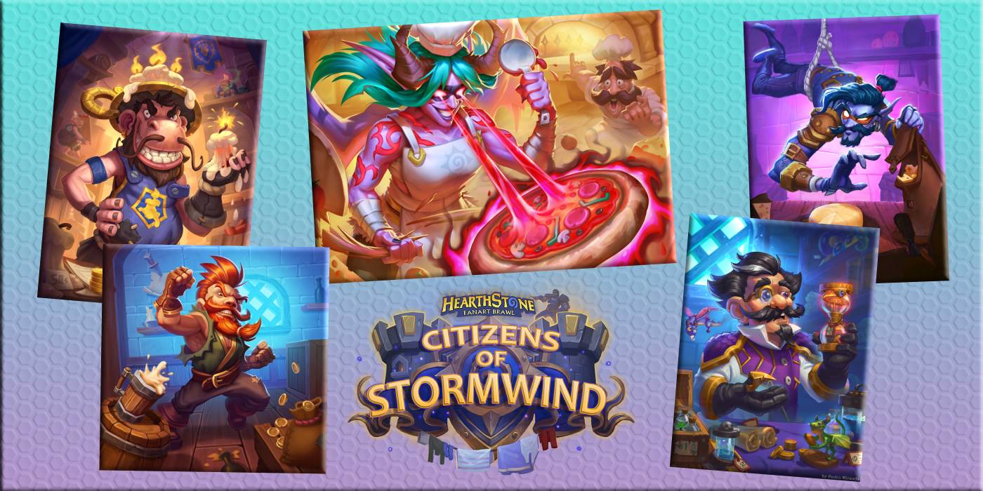 The Winners of Anton Zemskov's FanArt Brawl #16 'Citizens of Stormwind' - A Custom Hearthstone Art Competition!