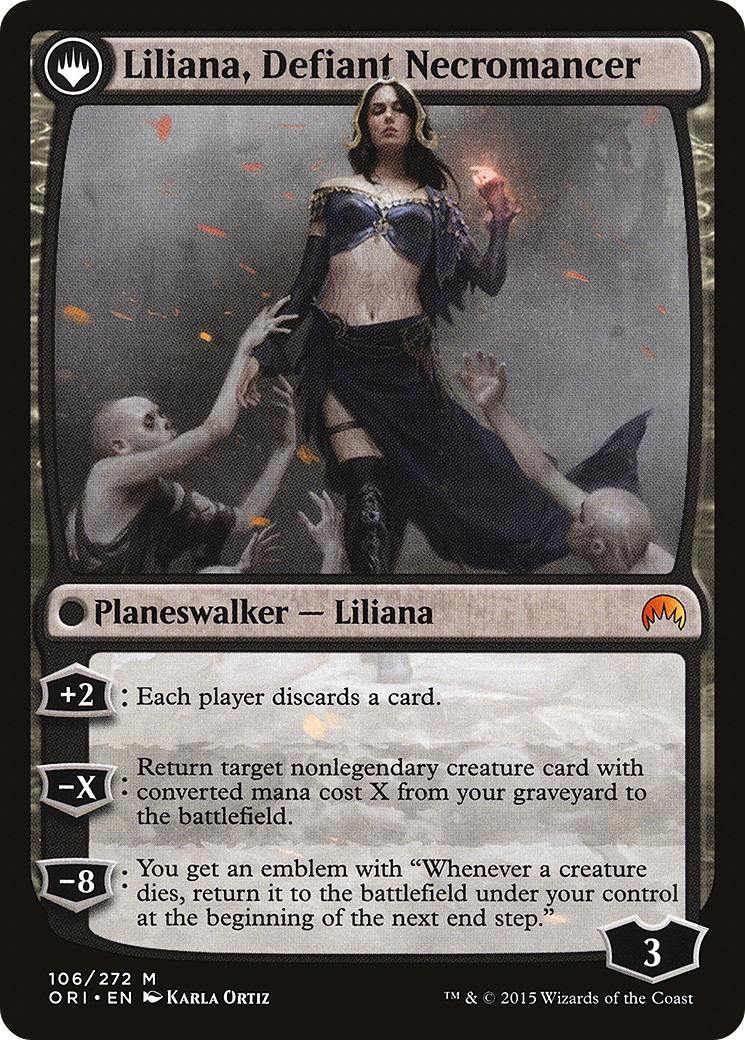 Liliana, Heretical Healer // Liliana, Defiant Necromancer Card Image