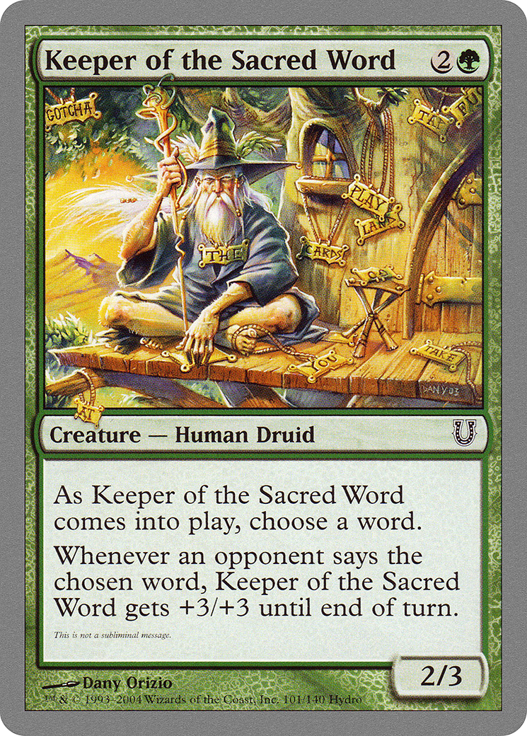 Keeper of the Sacred Word Card Image