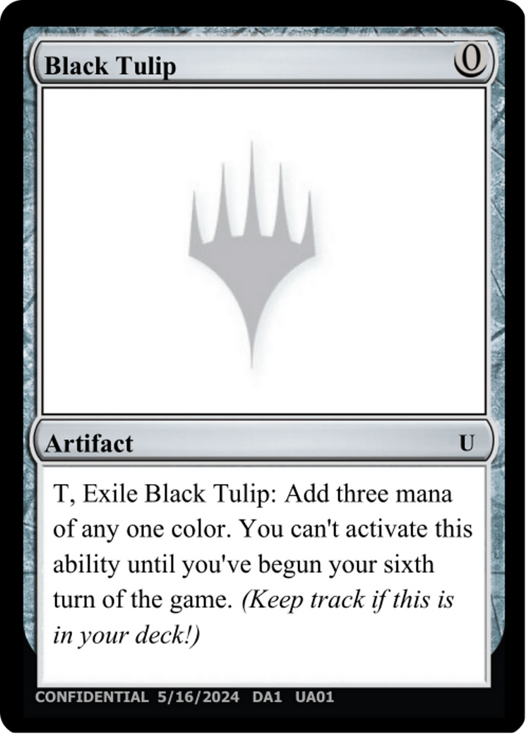 Black Tulip Card Image