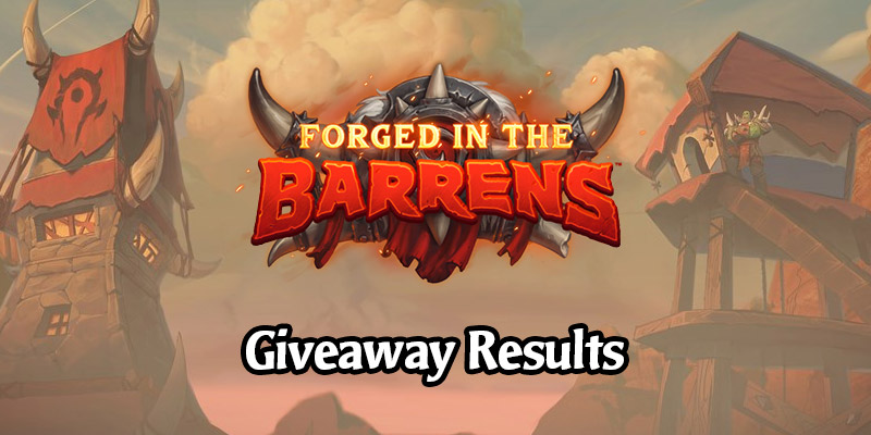 Out of Cards Forged in the Barrens Giveaway Results!