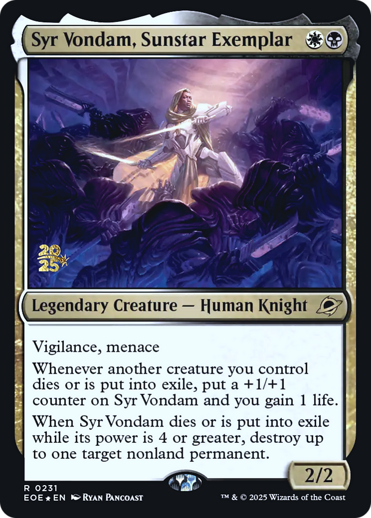 Syr Vondam, Sunstar Exemplar Card Image