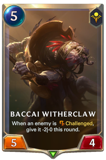 Baccai Witherclaw Card Image