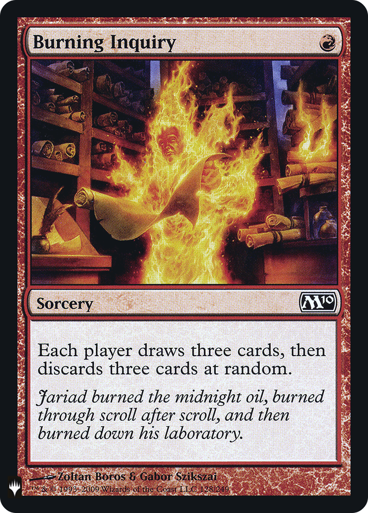 Burning Inquiry Card Image