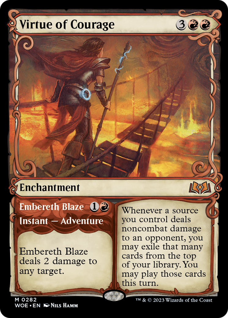 Virtue of Courage // Embereth Blaze Card Image