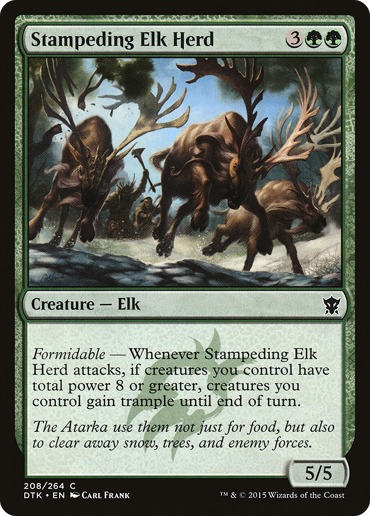 Stampeding Elk Herd Card Image