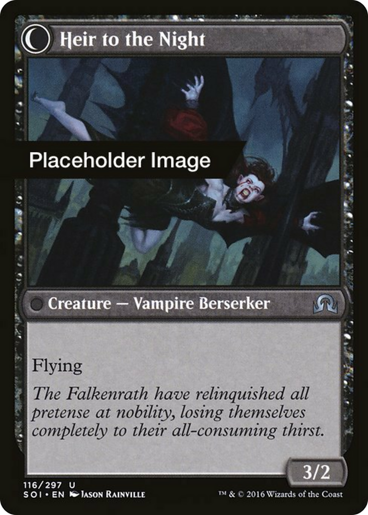 Heir of Falkenrath // Heir to the Night Card Image