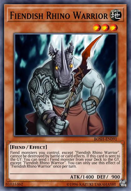 Fiendish Rhino Warrior Card Image