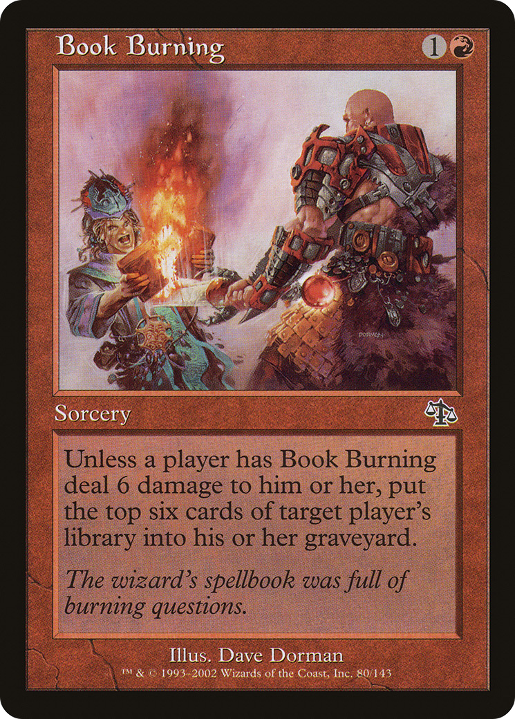 Book Burning Card Image